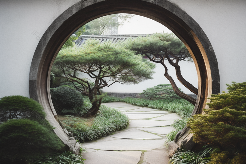 文艺风美术设计园艺拱形门绿植建筑,高清,摄影图,摄影图片,图片大全,摄影图免费下载